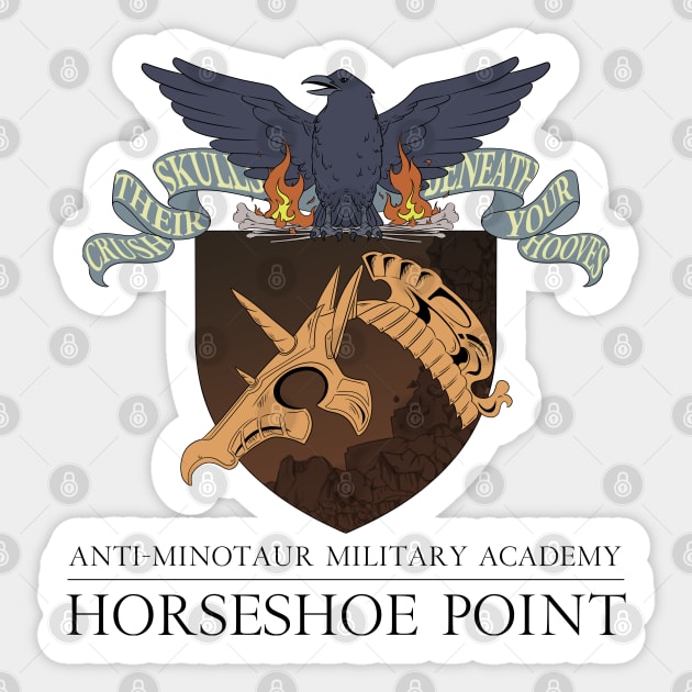 Horseshoe Point Anti-Minotaur Military Academy Logo Sticker by Spirit_Flyswatter